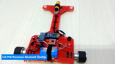 Full PCB Çizgi İzleyen Robotun Bluetooth Özelliği