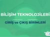 giriş ve çıkış birimleri