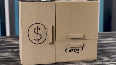 kartondan para kasası