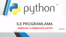 Python 3 ders 4 değişkenler ve değişken işlemleri