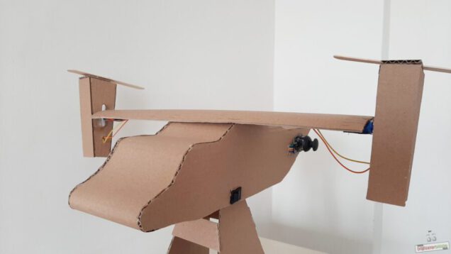 Arduino Joystick Modül Kullanarak Kartondan V22 Osprey Yapımı