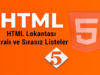 HTML Lokantası – Sıralı ve Sırasız Liste Yapımı – Menü Yapımı Temelleri