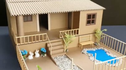 Kartondan basit ev yapımı