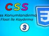 CSS3 ve HTML5 Kaydırma Konumlandırma – CSS Float İle Pozisyon Belirleme