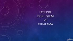 Excel’de Dört İşlem ve Ortalama