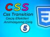 CSS3 Transition Geçiş Efektleri – CSS Animasyonlarına Giriş