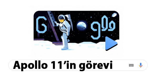 Apollo 11’in görevi Google'a doodle oldu!