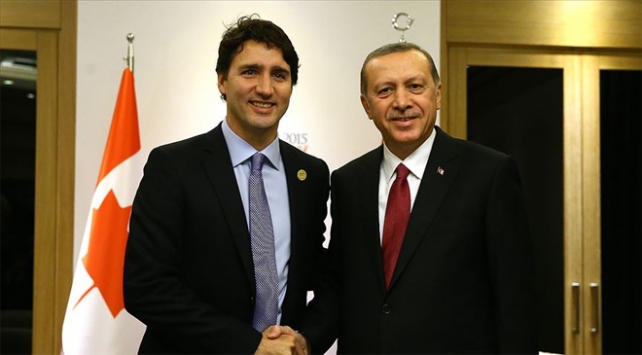 Cumhurbaşkanı Erdoğan Kanada Başbakanı Trudeau ile görüştü