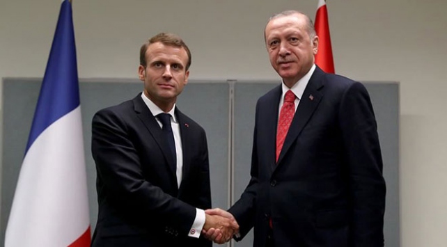 Cumhurbaşkanı Erdoğan, Macron ile görüştü