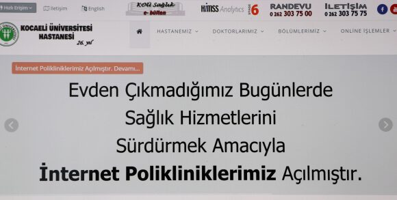 Kocaeli Üniversitesi Hastanesinden görüntülü muayene hizmeti