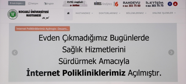 Kocaeli Üniversitesi Hastanesinden görüntülü muayene hizmeti