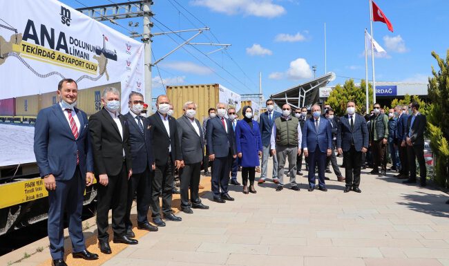 Marmaray’dan geçen yük treni Tekirdağ’da