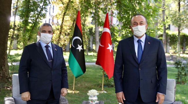 Bakan Çavuşoğlu, Libya Yüksek Konsey Başkanı Mişri ile görüştü