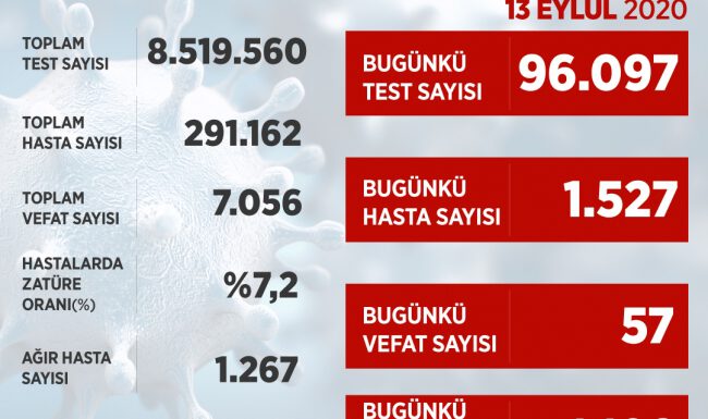 Bugün 57 hasta hayatını kaybetti, 1102 hasta iyileşti