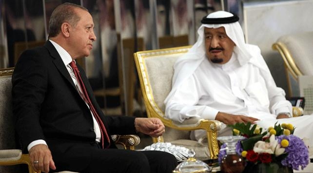 Cumhurbaşkanı Erdoğan, Suudi Arabistan Kralı Selman ile görüştü