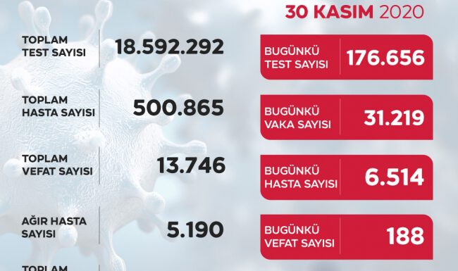 Son 24 saatte 31 bin 219 yeni vaka