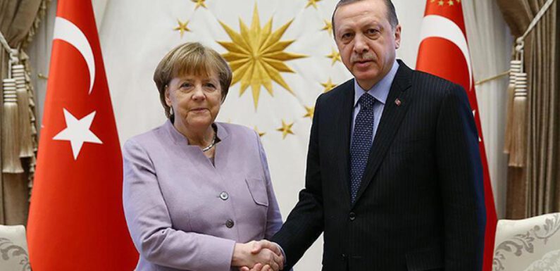 Cumhurbaşkanı Erdoğan, Almanya Başbakanı Merkel ile görüştü