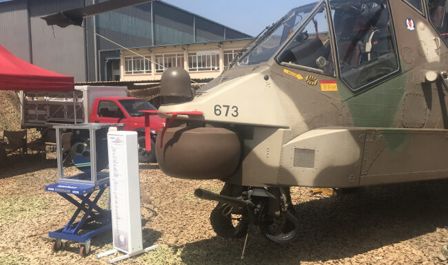 ASELSAN’ın elektronik gözü Güney Afrika helikopteriyle sergilendi