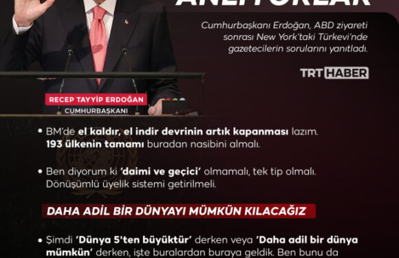 Cumhurbaşkanı Erdoğan: BM’nin el kaldır, el indir devrini kapatması lazım