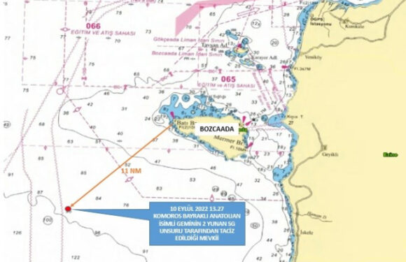 Sahil Güvenlik Komutanlığı: Yunanistan unsurları, Bozcaada açıklarındaki Ro-Ro gemisine taciz ateşi açtı