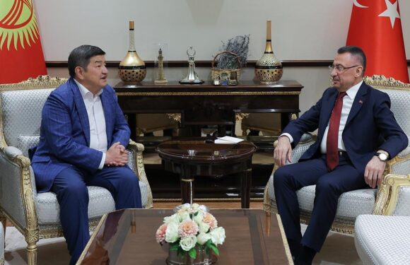 Cumhurbaşkanı Yardımcısı Oktay, Kırgızistan Bakanlar Kurulu Başkanı Caparov’u kabul etti