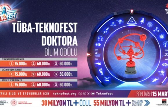 TÜBATEKNOFEST Doktora Bilim Ödülleri Yarışması için  başvurular devam ediyor