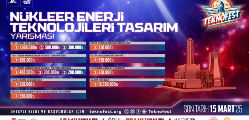 Nükleer Enerji Teknolojileri Tasarım Yarışması başvuruları devam ediyor